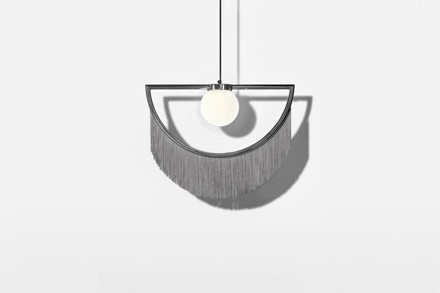Wink Lamp (Silver + silver fringe)