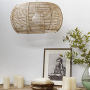 Lampshade in NATURAL RATTAN without fitting
