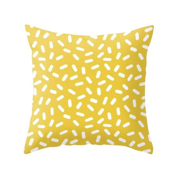 Geo Yellow Pattern Pillow Case