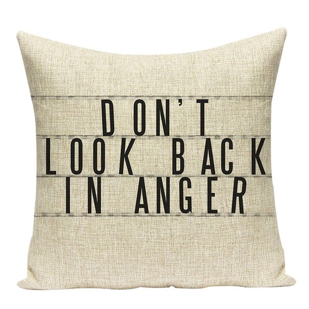 Don't Look Back In Anger Throw Pillow Case