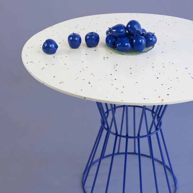 Confetti Table White + Blue