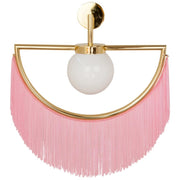 Wink Gold-Plated Wall Lamp with Pink Fringes