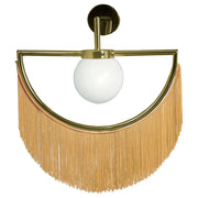 Wink Gold-Plated Wall Lamp with Yellow Fringes