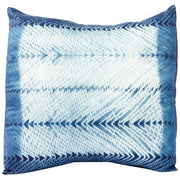 Classic Artisan-Made ARA Silk Pillow In Indigo Shibori Print
