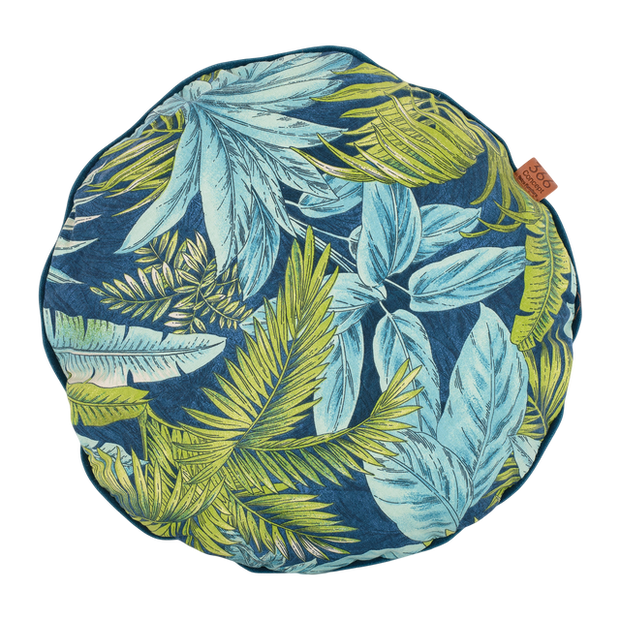Circle Cushion, DECO- Jungle Turquoise