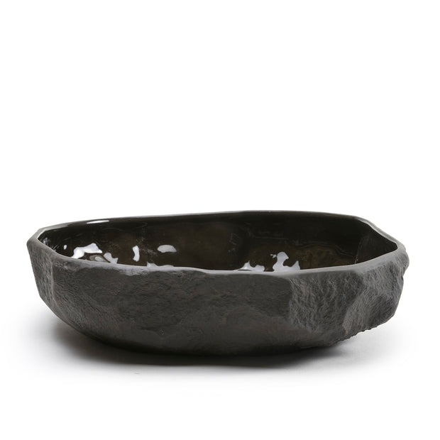 Crockery Black - Large Flat Bowl