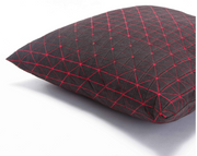 Black on Pink Square Geometric Cushion Cover