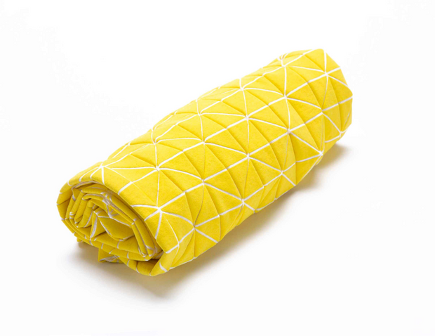 Yellow Square Geometric Cushion Cover