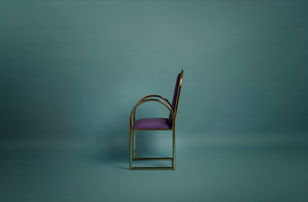 Arco Chair (Gold Version) Purple