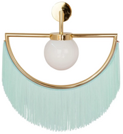 Wink Gold-Plated Wall Lamp with Green Fringes