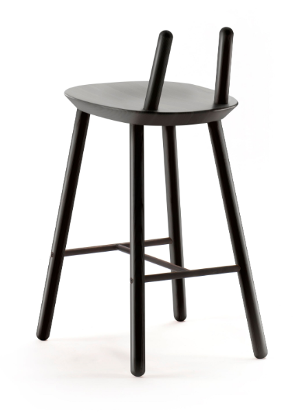 Naïve Semi Bar Chair- Black