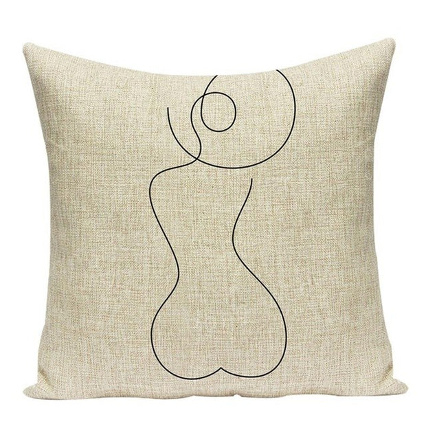 Lady Hat Throw Pillow Case