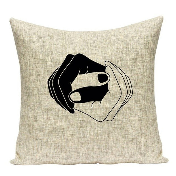Hand Love Throw Pillow Case