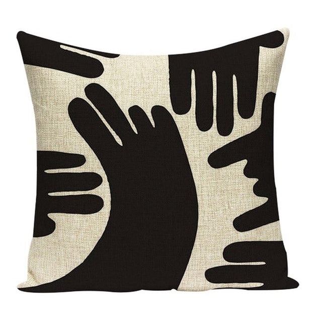 Abstract Hands Throw Pillow Case