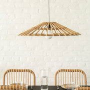 Vintage Lampshade in NATURAL RATTAN CANE