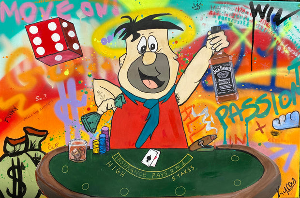 "Fred Flintstone- Poker"